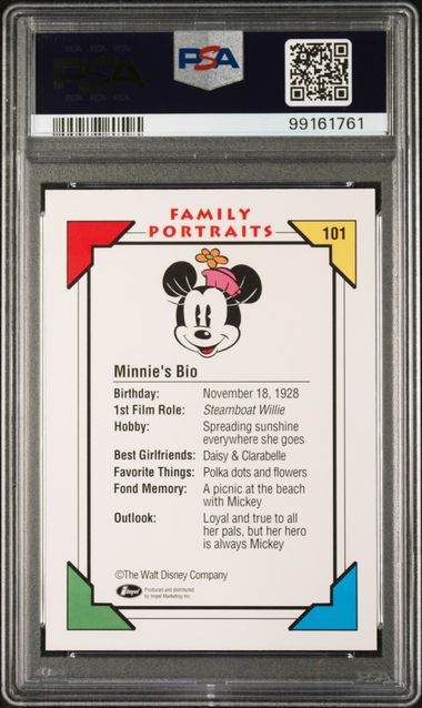 1991 IMPEL MINNIE DISNEY COLLECTOR CARDS #101 (PSA 9)